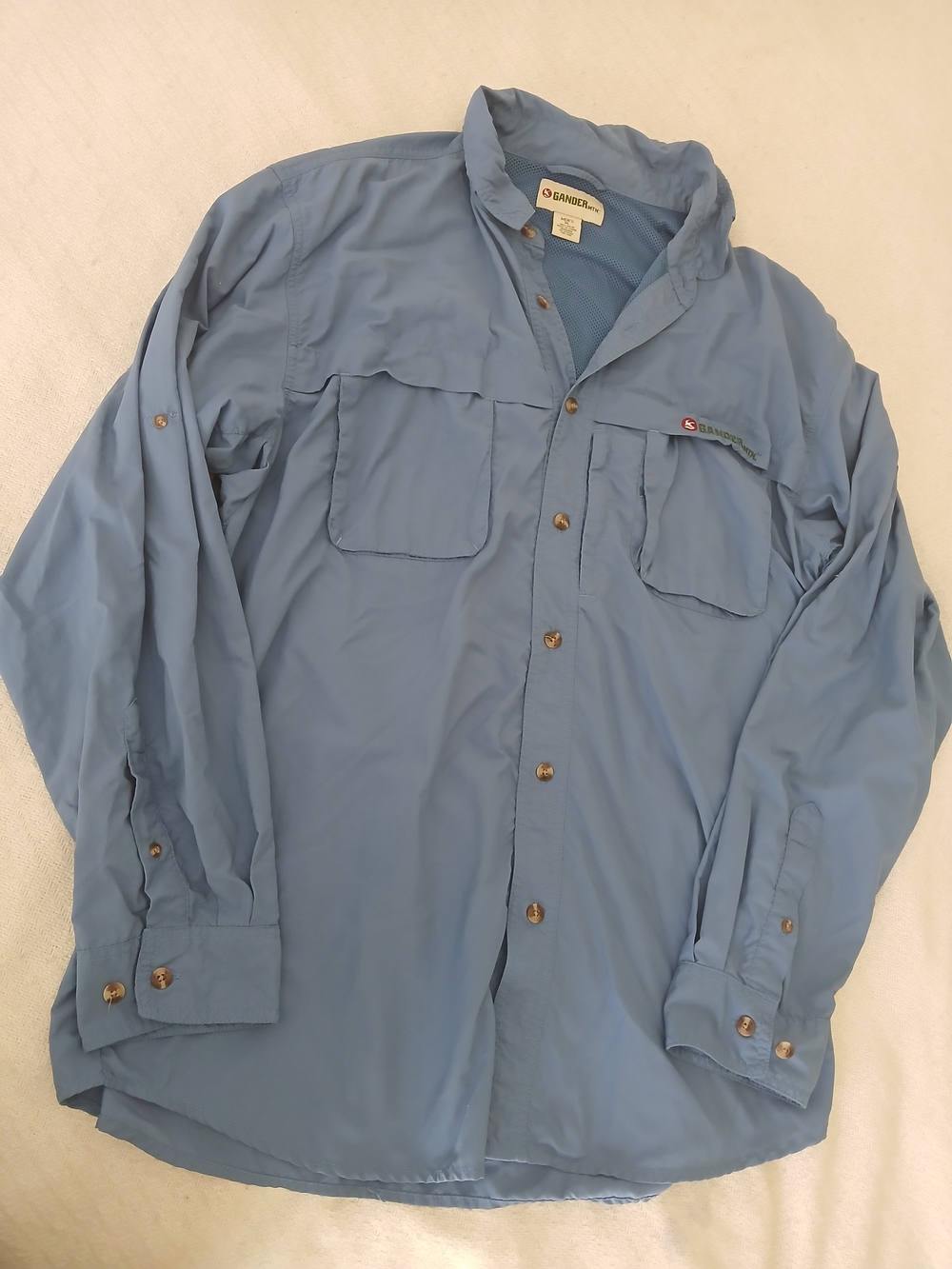 Gander Mountain Men's Blue UV Protection Outdoor Button-Up Shirt Jacket